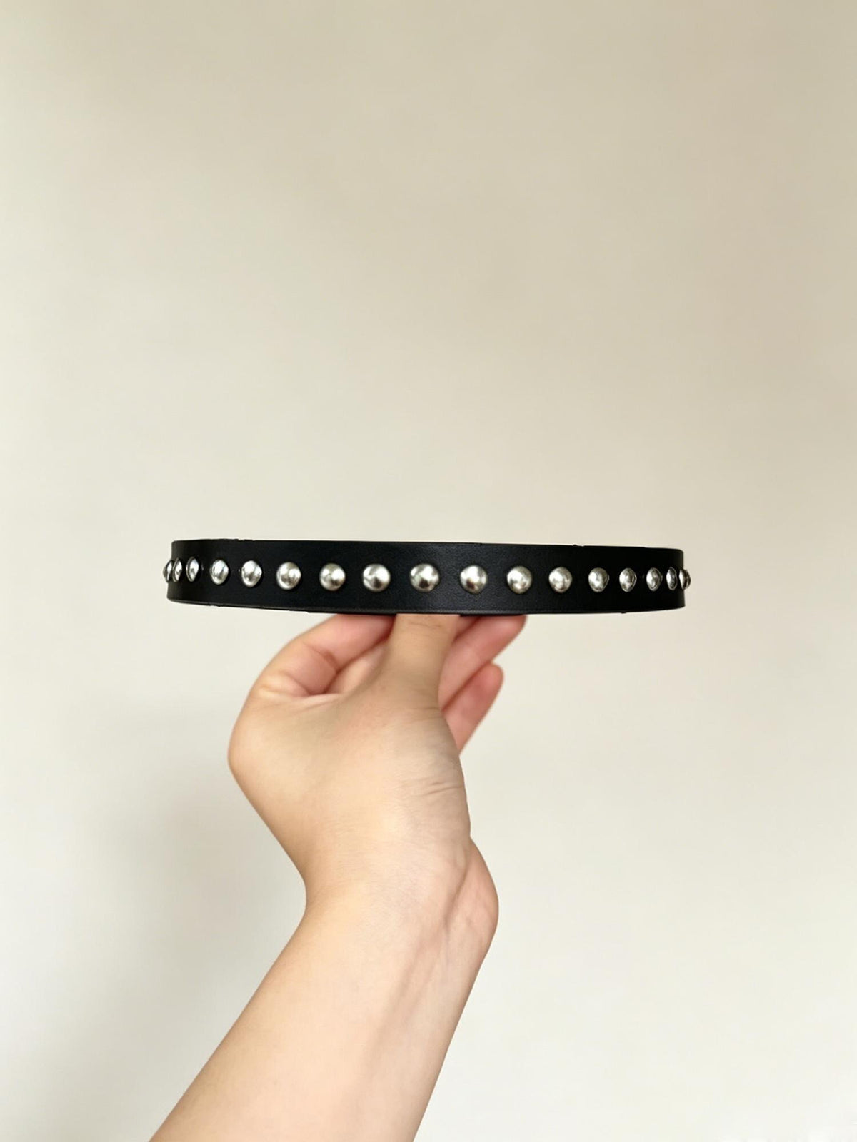 Handmade Personalized Full Rivet Leather Choker for Men,Heavy Punk Collar,Thin Gothic Spike Necklace for Women,Gift for Boyfriend Girlfriend
