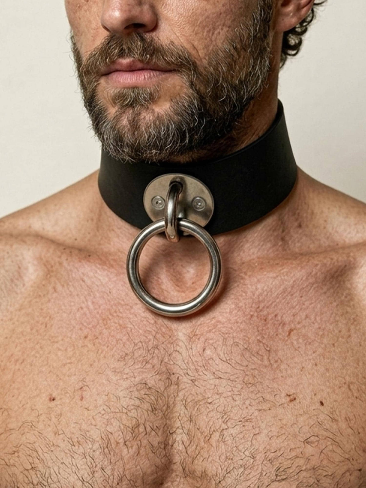 Handmade Personalized Crazy Horse black Genuine Leather Choker necklace for men's,Custom  name,Stainless Steel O-Ring Collar,couple gift