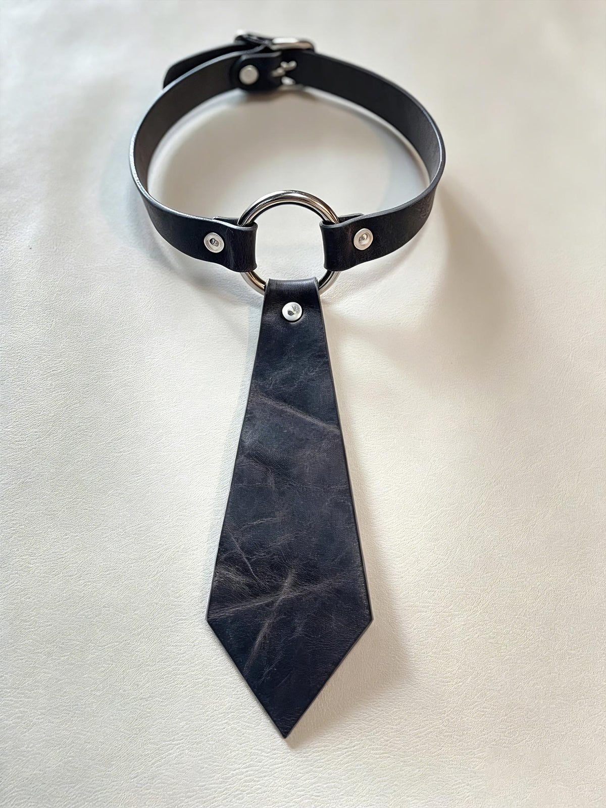 Handmade Personalized genuine Leather Choker necklace for Men Women,Custom Engraved Name Collar with Metal Ring,Accessory gift for couple