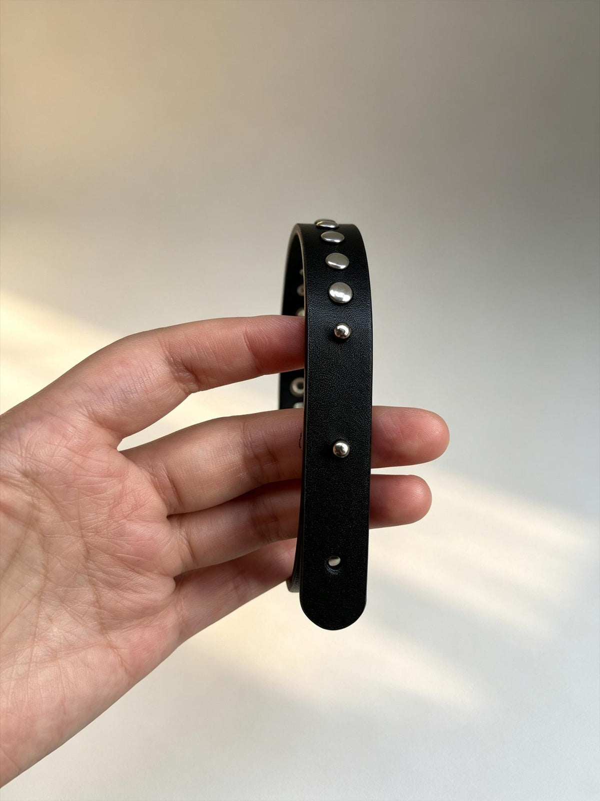 Handmade Personalized Full Rivet Leather Choker for Men,Heavy Punk Collar,Thin Gothic Spike Necklace for Women,Gift for Boyfriend Girlfriend