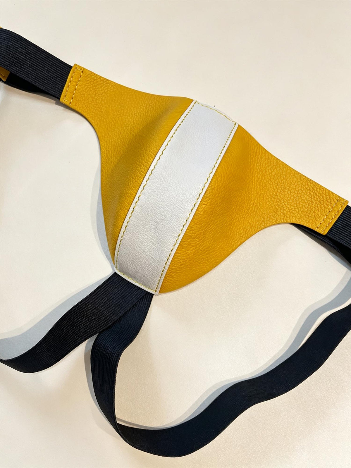 Handmade Genuine Leather Thong for Men, Low Rise Two-Layer Togo Calfskin Underwear, 3D Contoured Pouch, GIFT FOR HUSBAND him