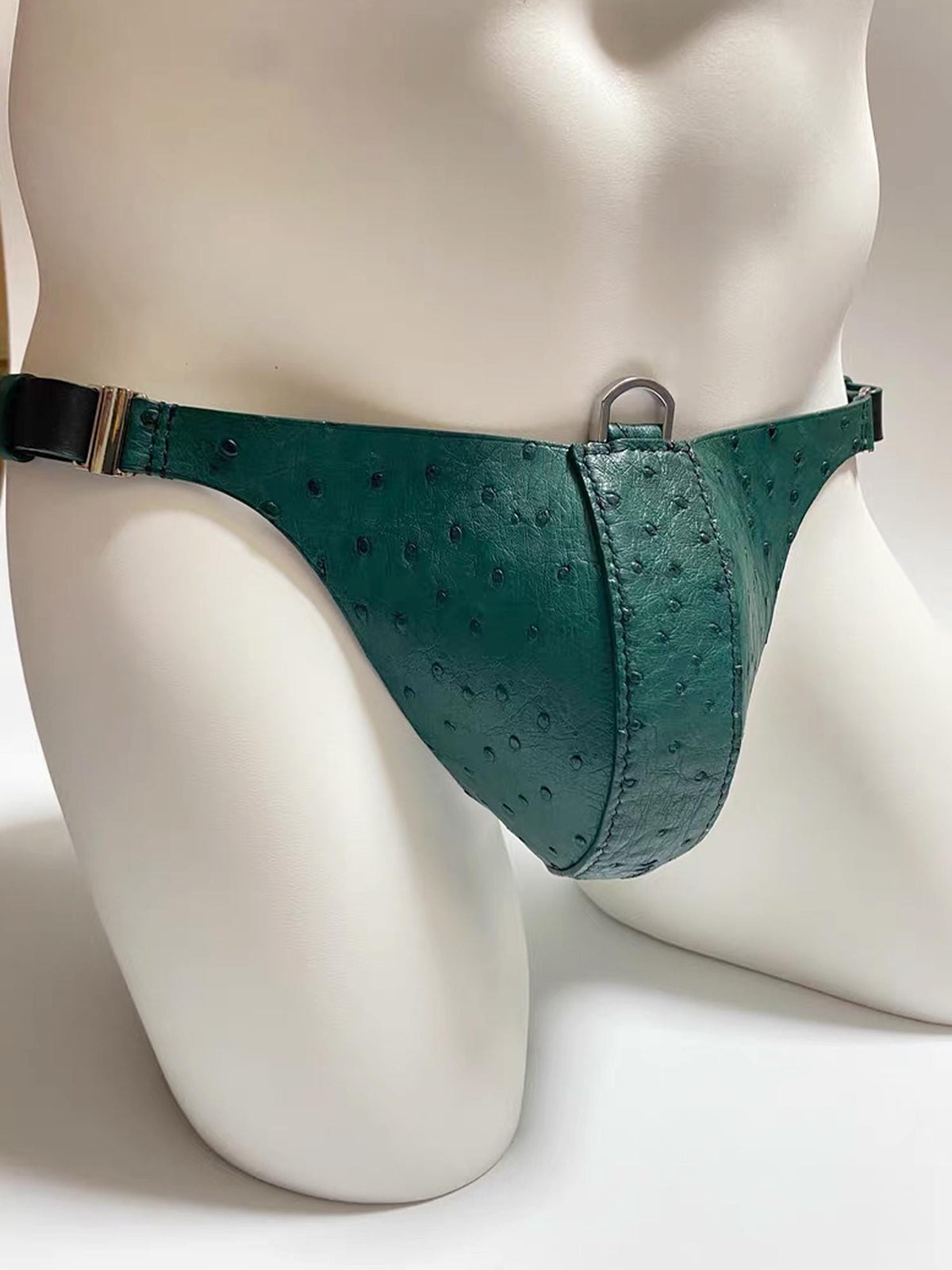 Handmade Genuine Ostrich Leather Thong for Men – Exotic South African Ostrich Hide ,Gift for Husband Boyfriend, Anniversary Present
