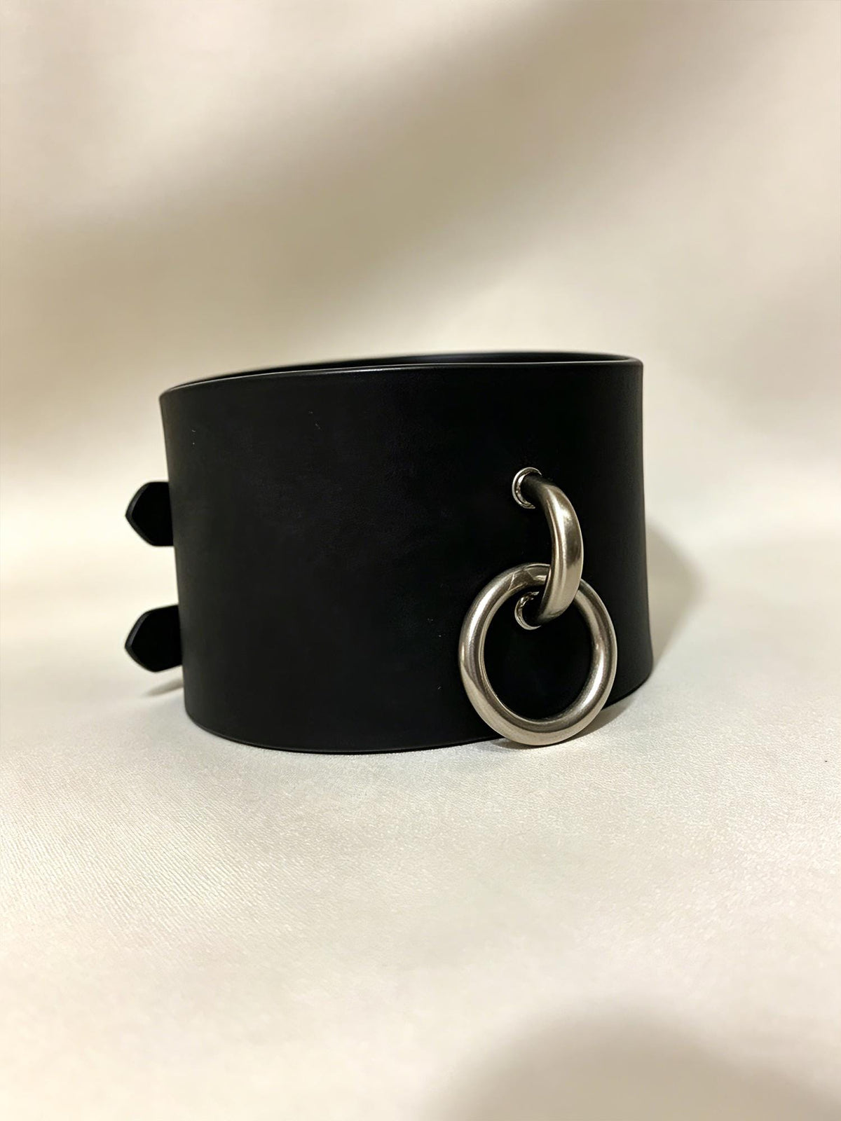 Handmade Personalized Wide Crazy Horse Genuine Leather Choker,Custom name Statement O-Ring Collar, Gothic Punk Necklace,gift for boyfriend