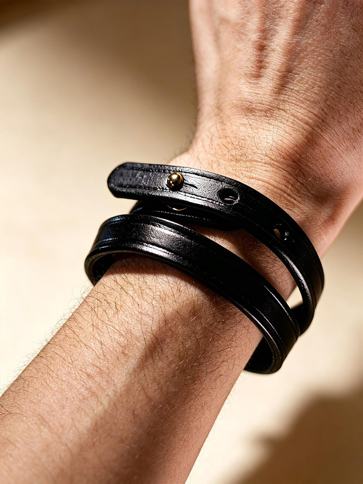 Handmade Personalized genuine leather minimalist black choker, necklace&bracelet, 10mm width, adjustable size.gift for her/him.