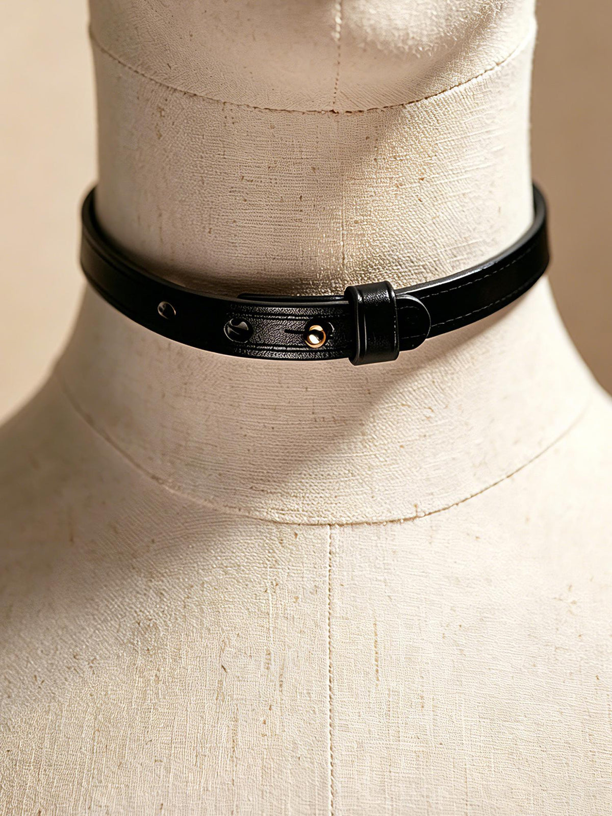Handmade Personalized genuine leather minimalist black choker, necklace&bracelet, 10mm width, adjustable size.gift for her/him.