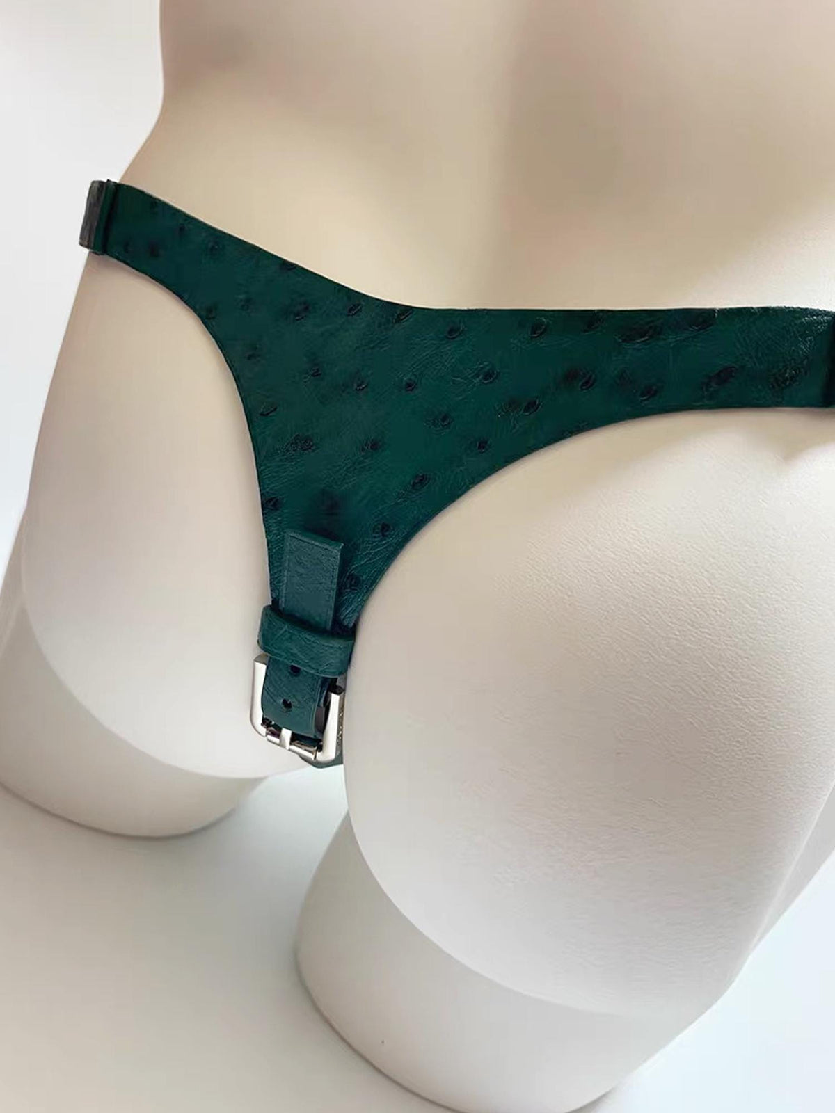 Handmade Genuine Ostrich Leather Thong for Men – Exotic South African Ostrich Hide ,Gift for Husband Boyfriend, Anniversary Present