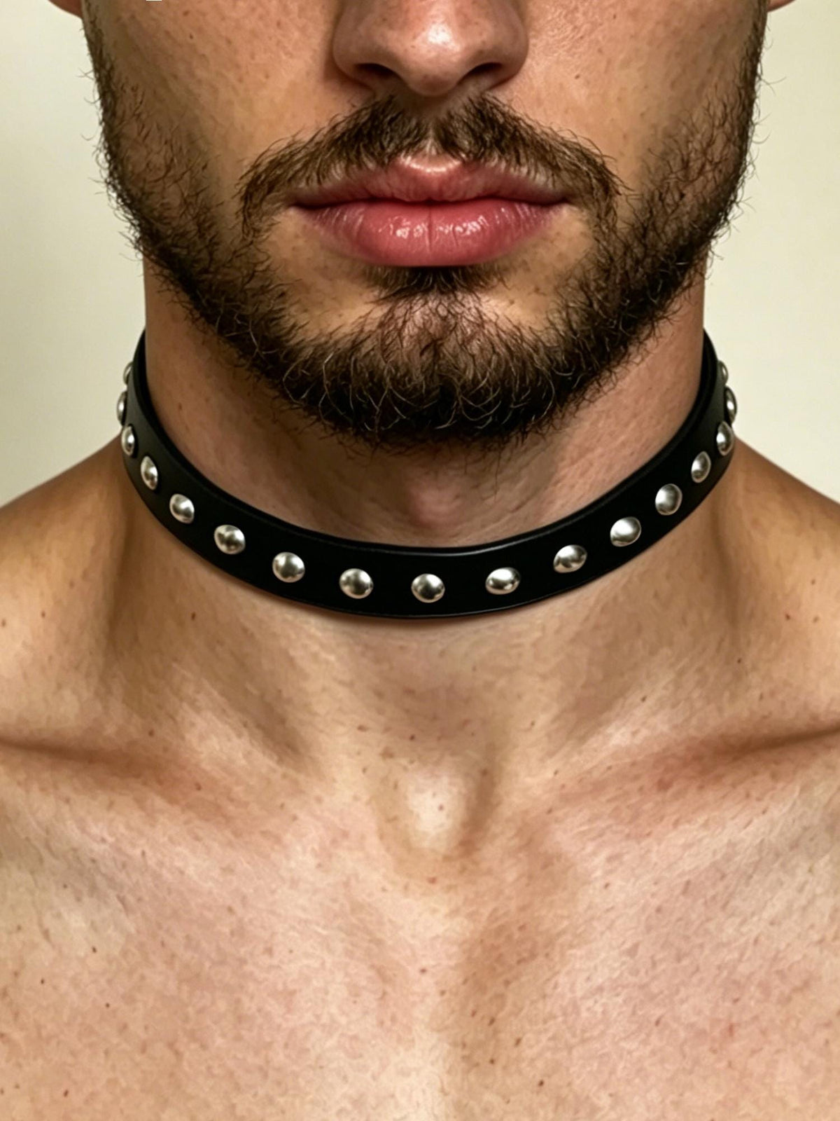 Handmade Personalized Full Rivet Leather Choker for Men,Heavy Punk Collar,Thin Gothic Spike Necklace for Women,Gift for Boyfriend Girlfriend